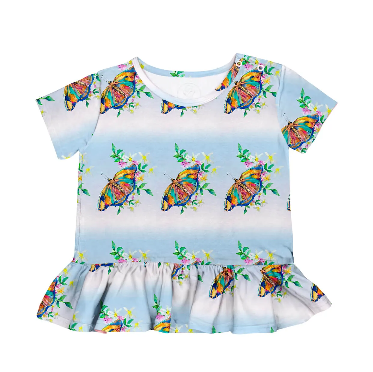 PREORDER Wildflower Butterfly Short Sleeve Frill Top (Ships w/c 16th Sept)