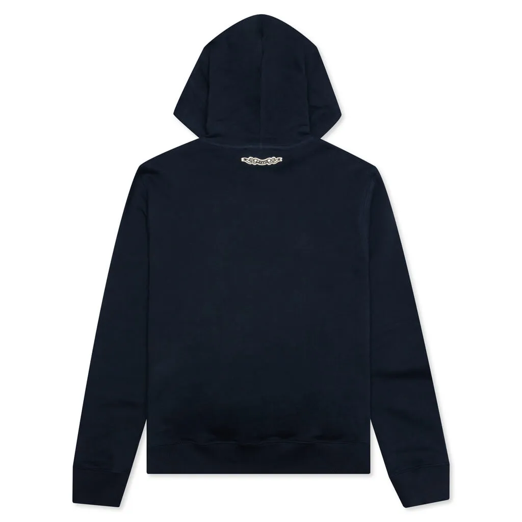 Printed Hoodie - Midnight Blue