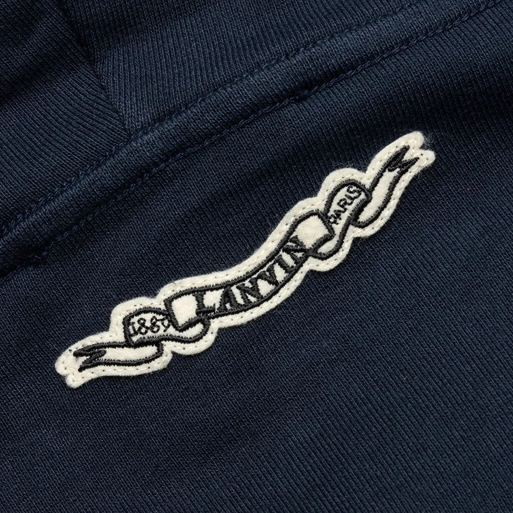 Printed Hoodie - Midnight Blue