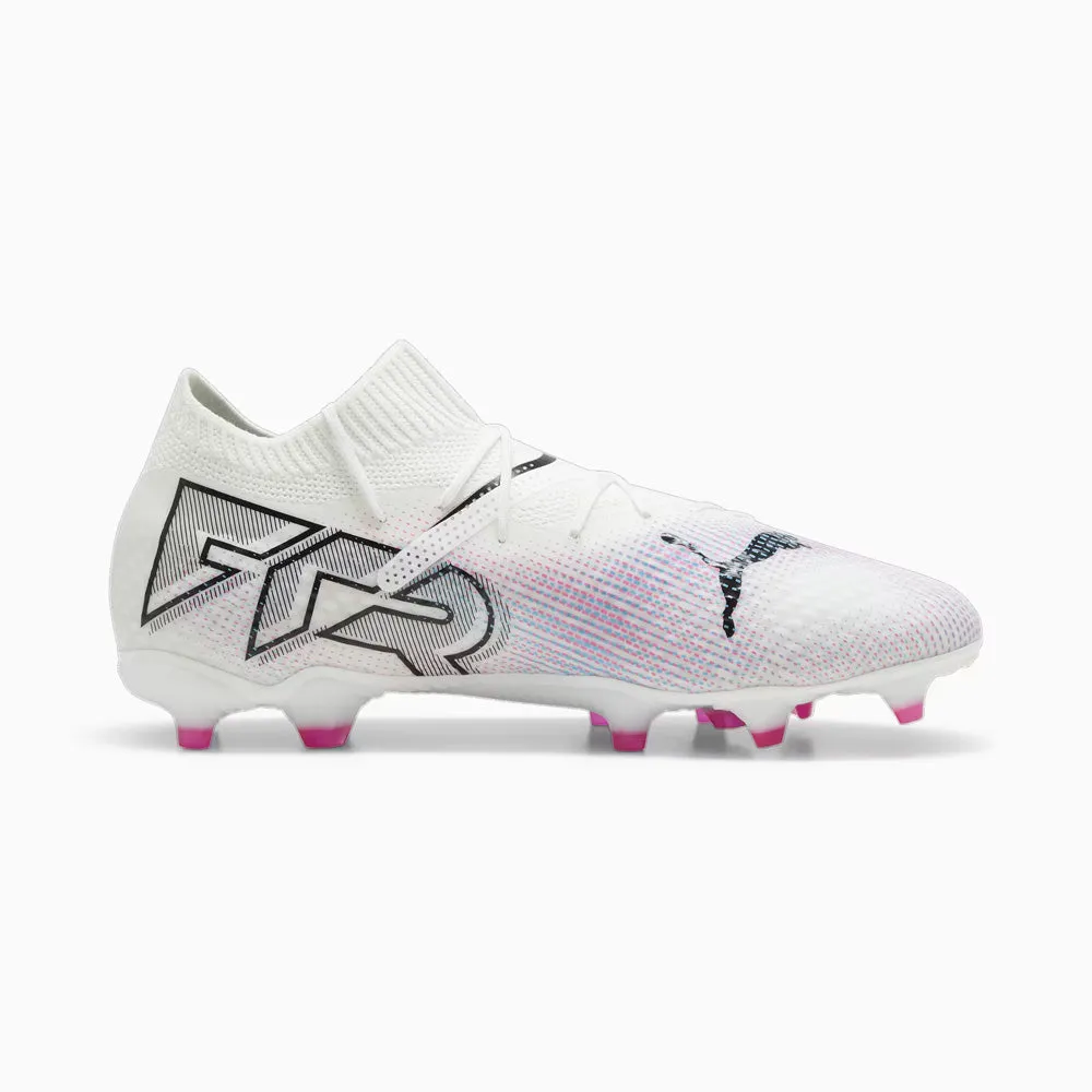 Puma Future 7 Pro FG/AG Football Boots (White/Black/Poison Pink)