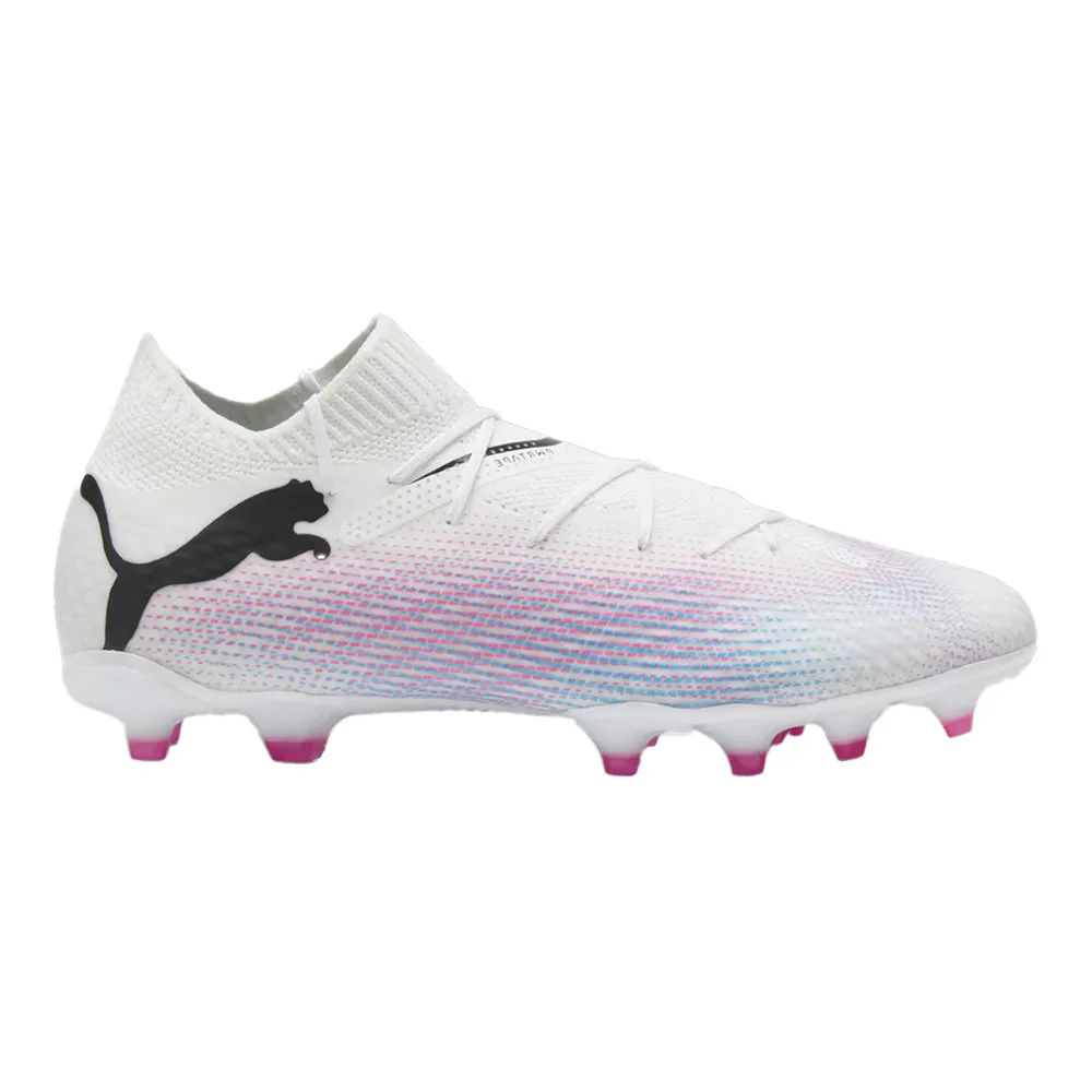 Puma Future 7 Pro FG/AG Football Boots (White/Black/Poison Pink)