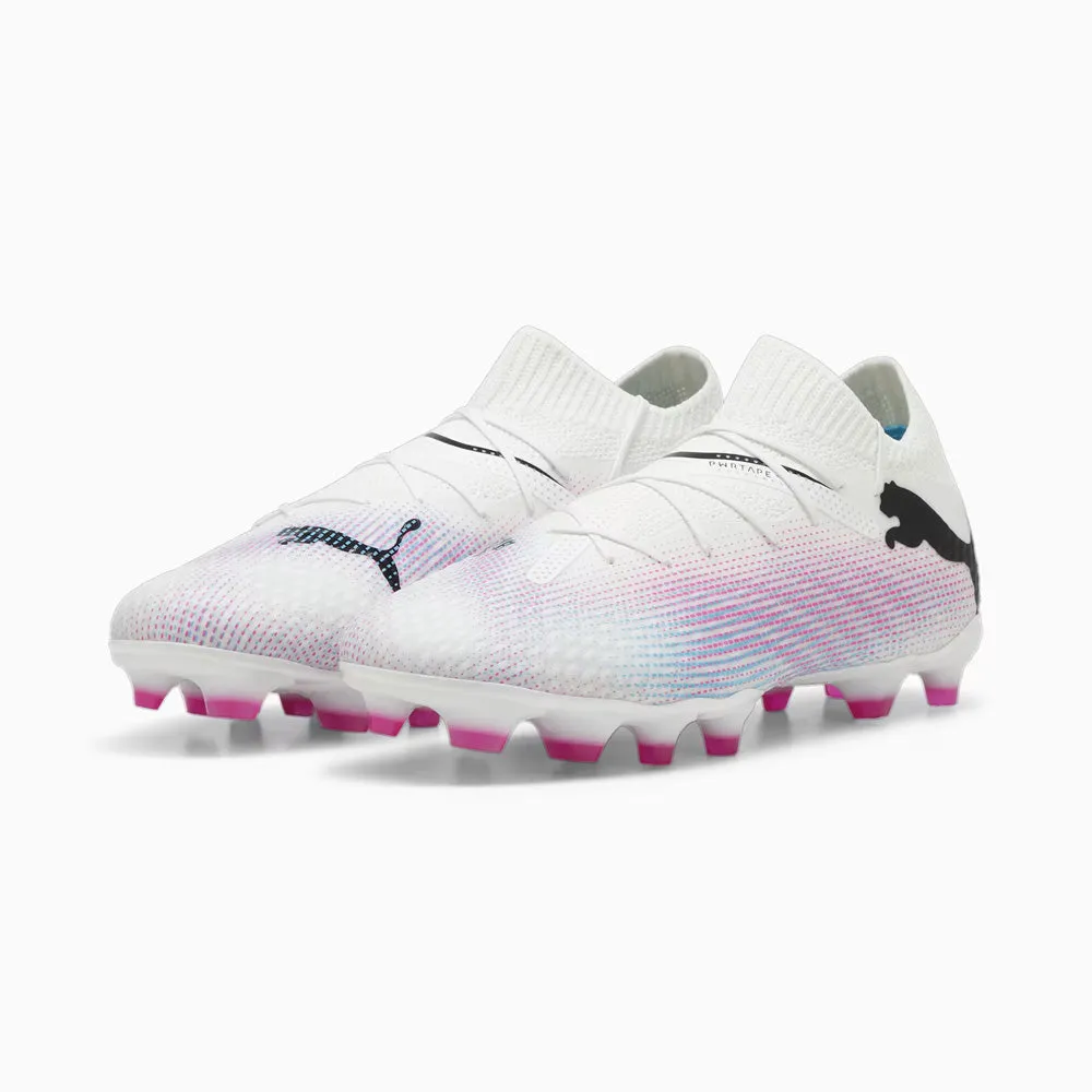 Puma Future 7 Pro FG/AG Football Boots (White/Black/Poison Pink)