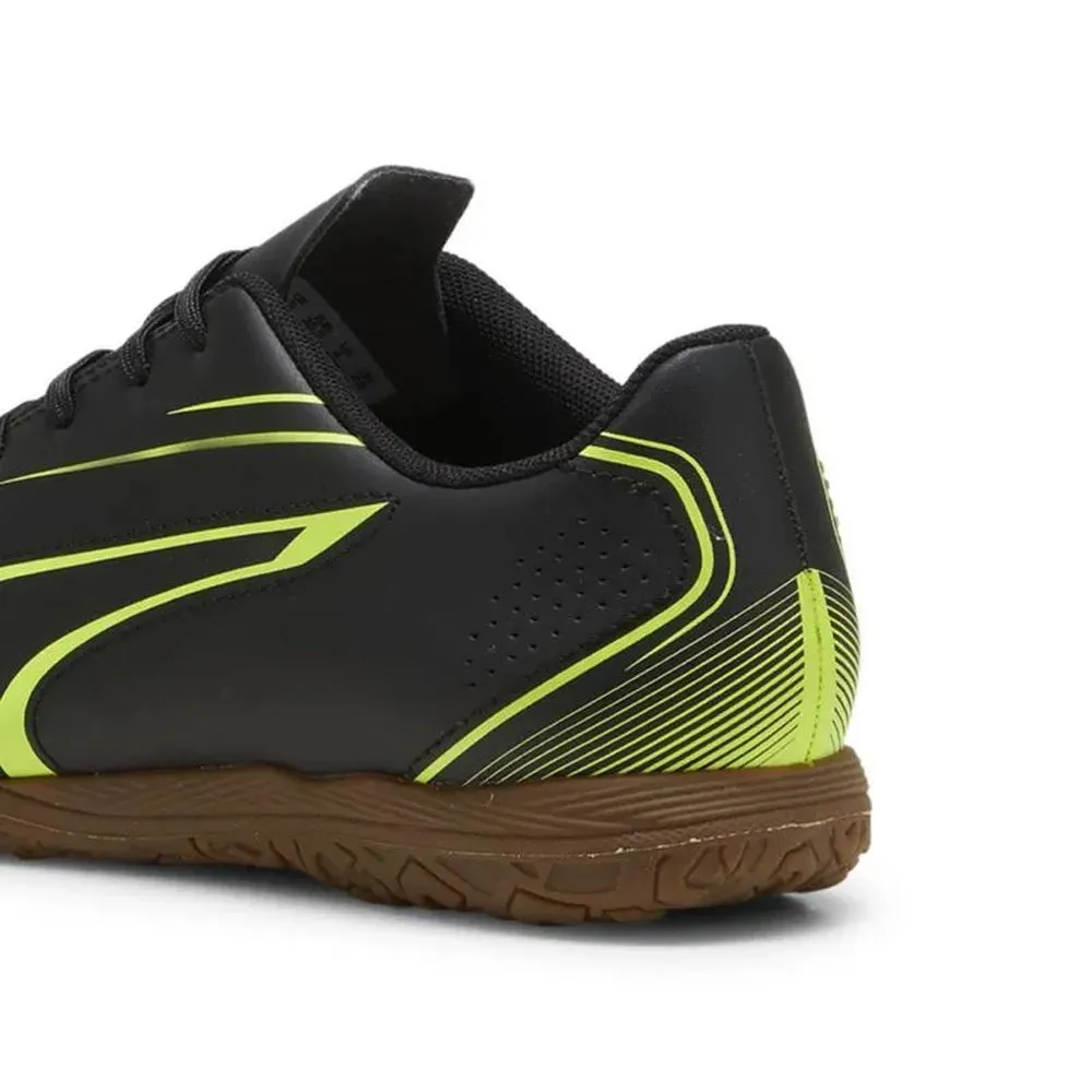 Puma Vitoria Jnr IT Indoor Football Shoes (Black/Electric Lime)