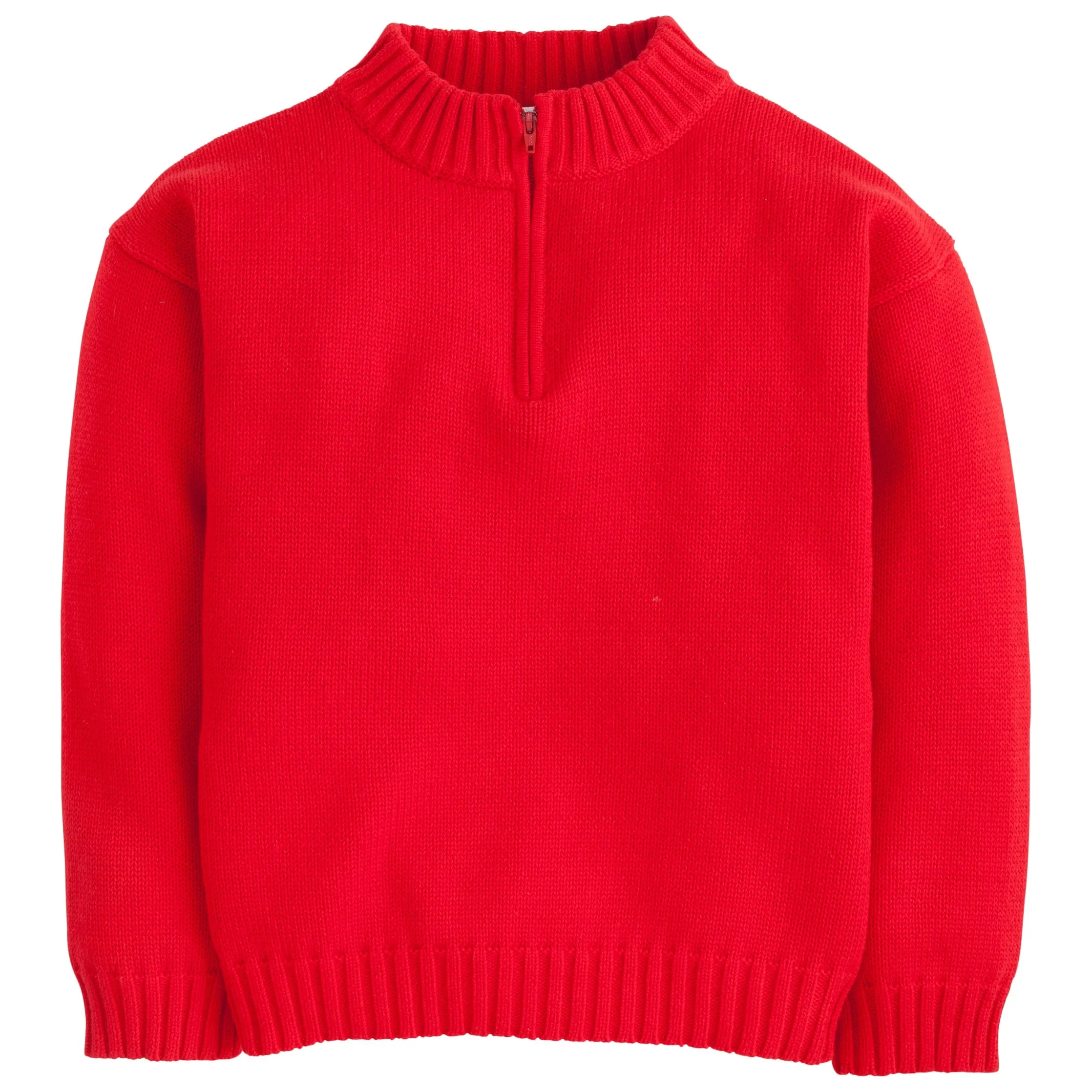 Quarter Zip Sweater - Red