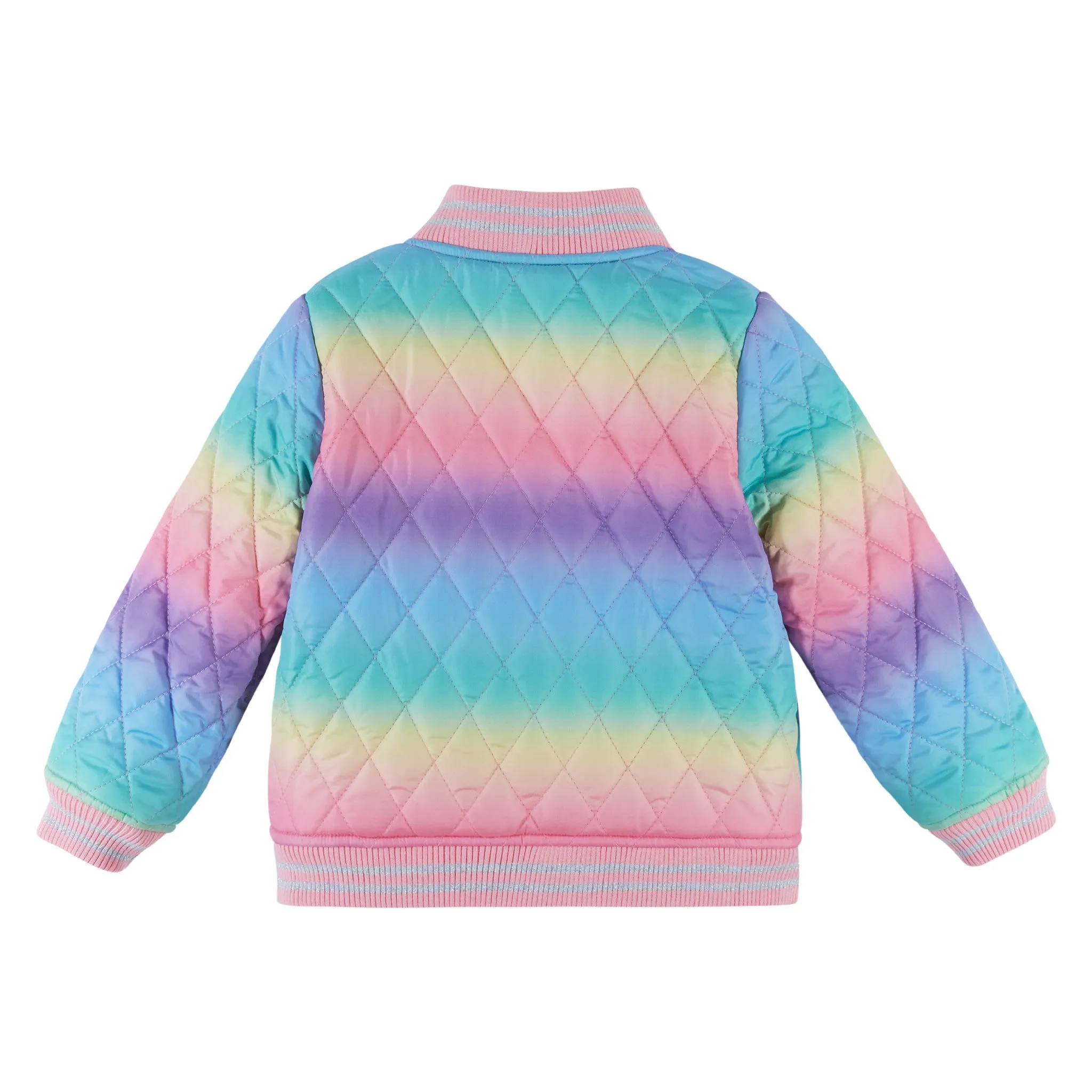 Rainbow Quilted Reversible Bomber Jacket