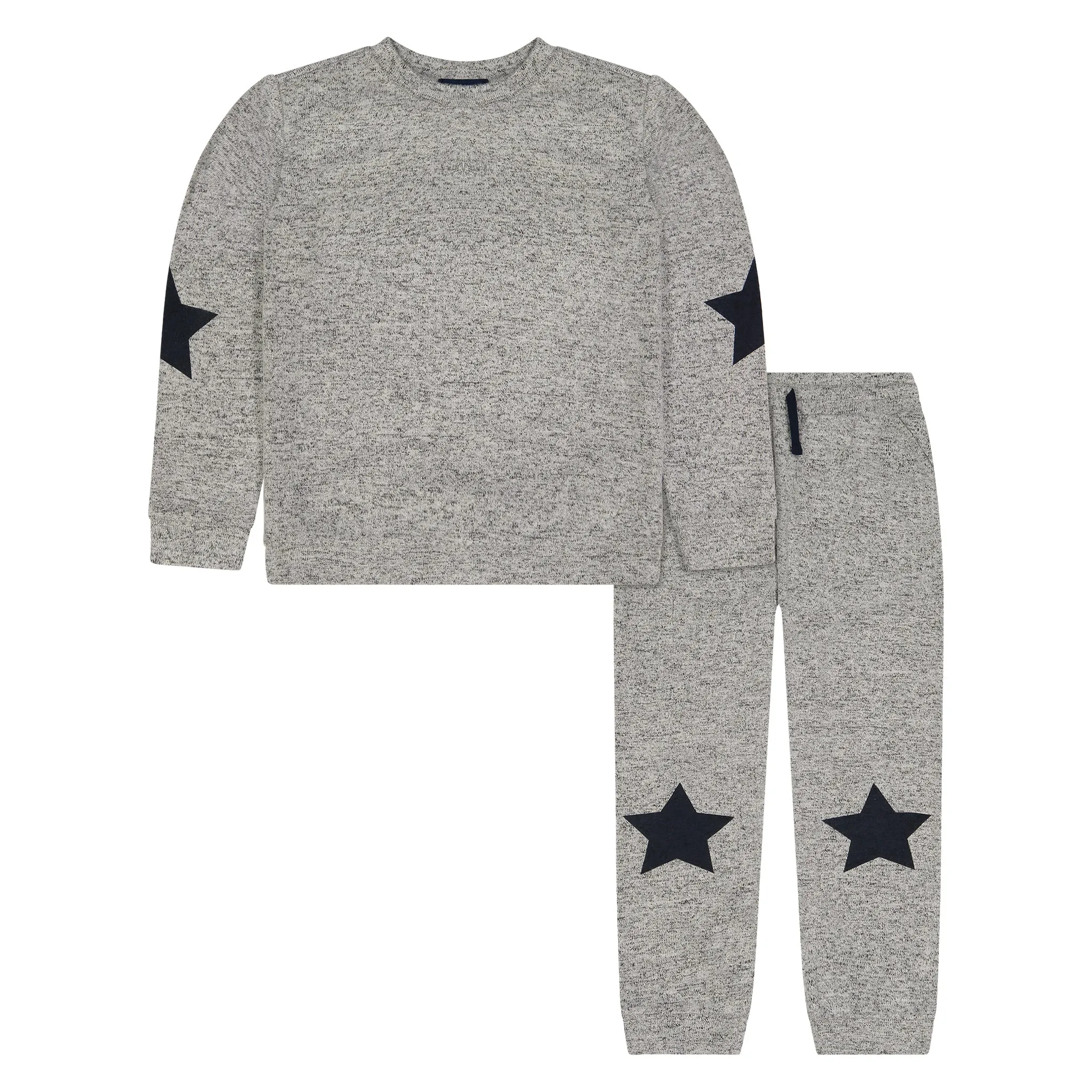 Solid Grey Star Hacci Set