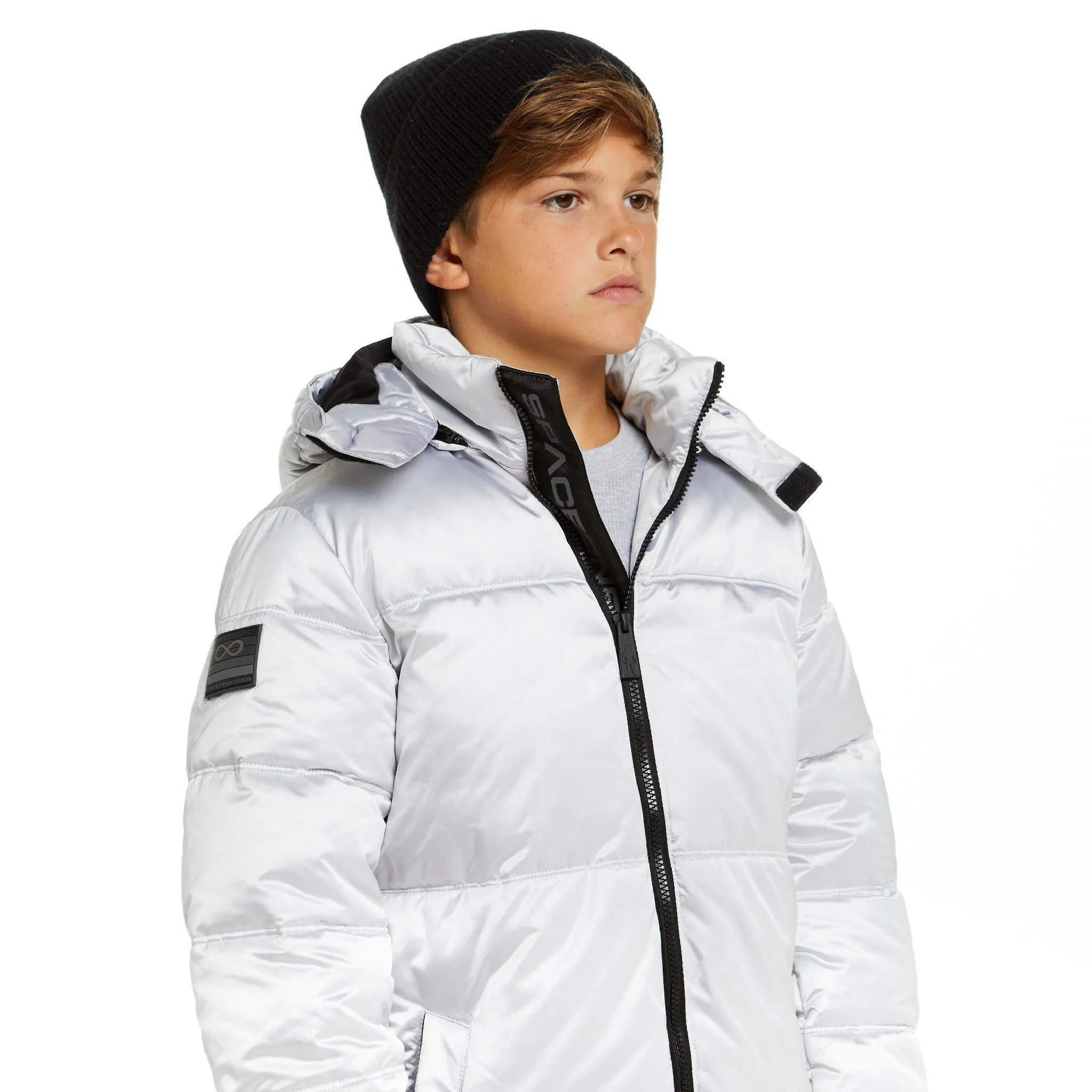 SPACEONE x Andy & Evan| Galactic Puffer Jacket | Galaxy White