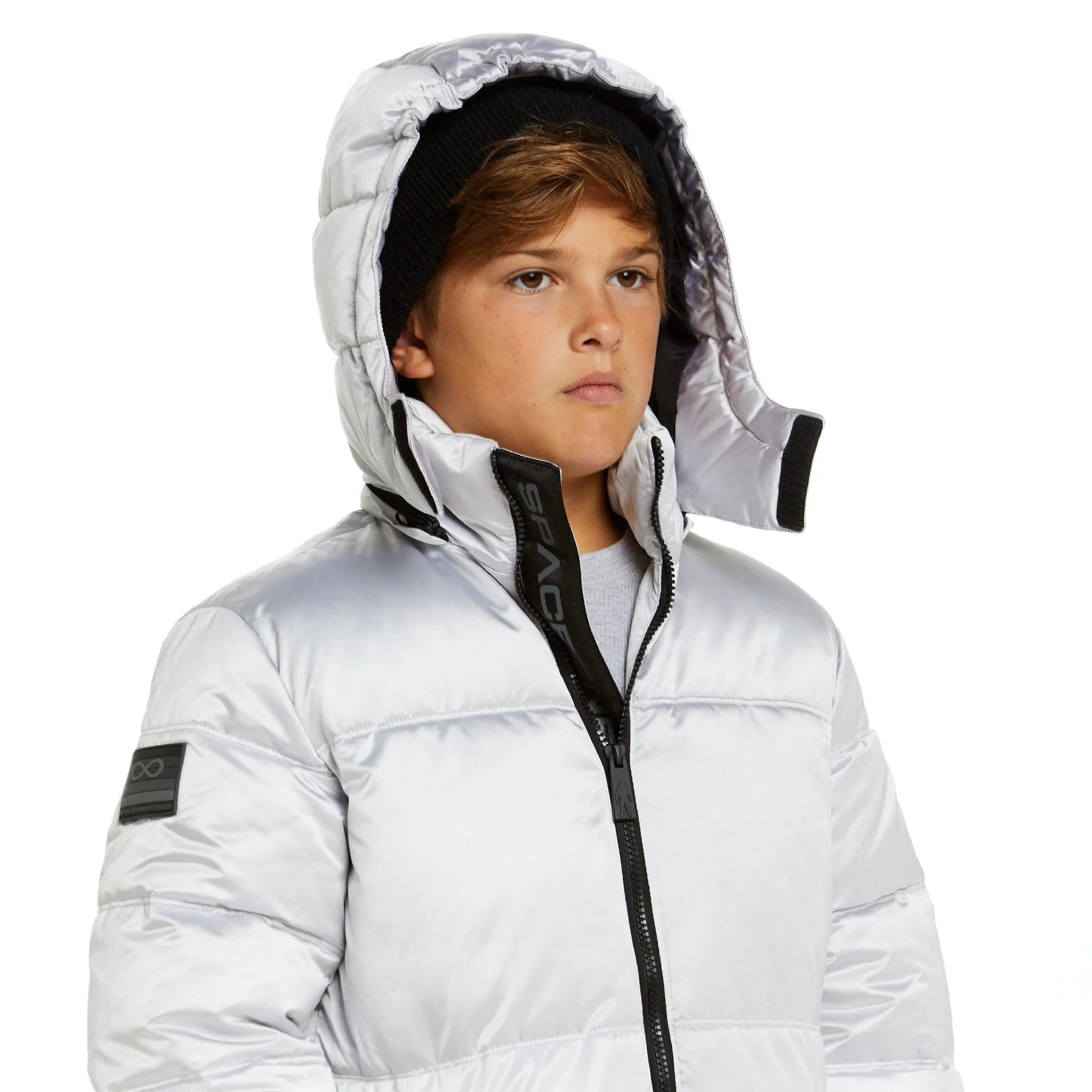 SPACEONE x Andy & Evan| Galactic Puffer Jacket | Galaxy White