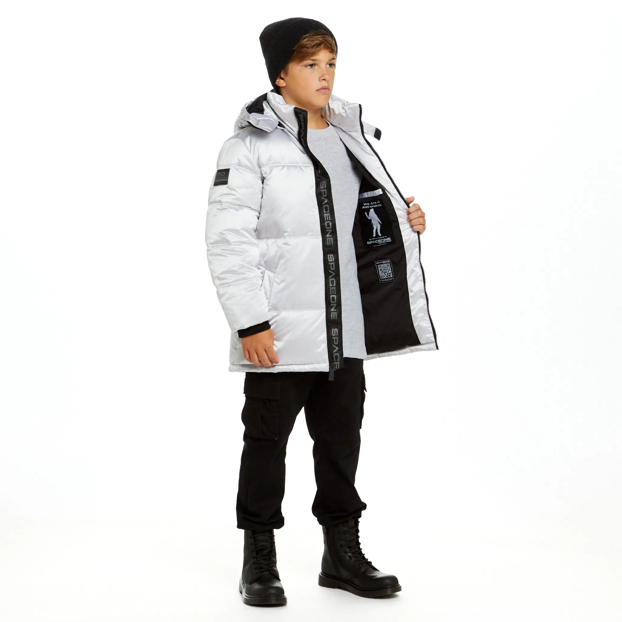 SPACEONE x Andy & Evan| Galactic Puffer Jacket | Galaxy White