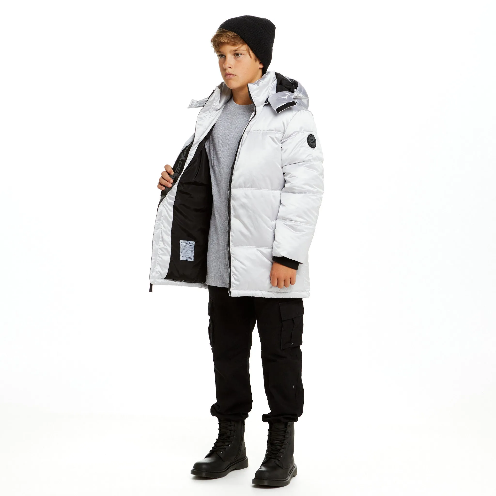 SPACEONE x Andy & Evan| Galactic Puffer Jacket | Galaxy White