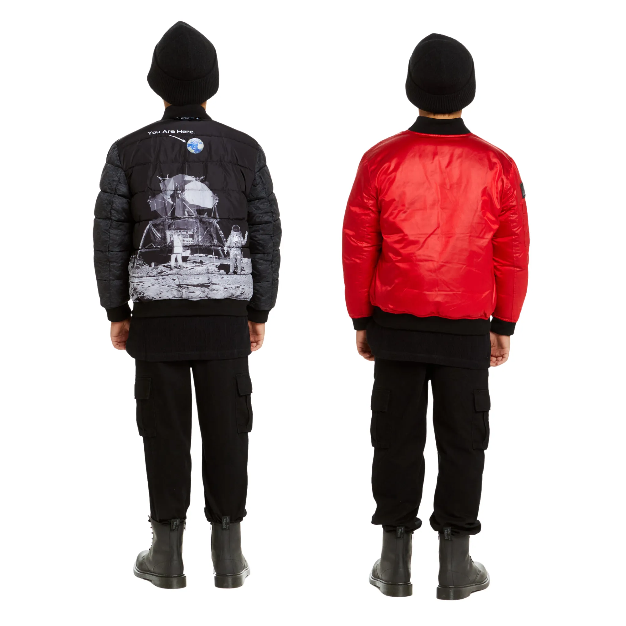 SPACEONE x Andy & Evan | Reversible Bomber Jacket | Mars Red