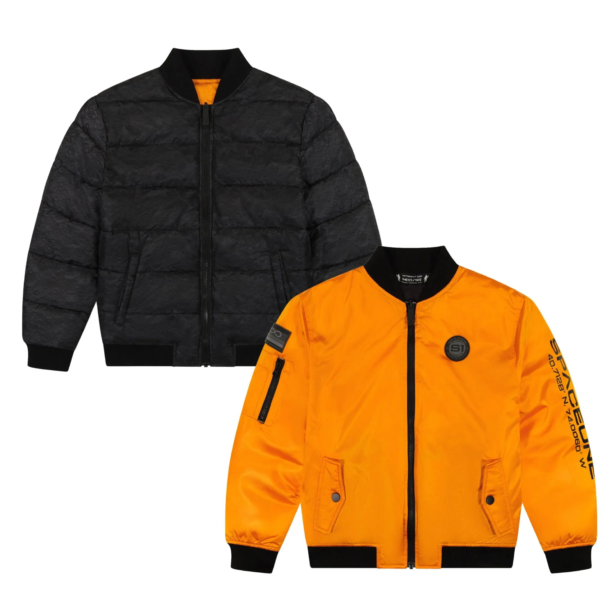 SPACEONE x Andy & Evan | Reversible Bomber Jacket | Orion Orange