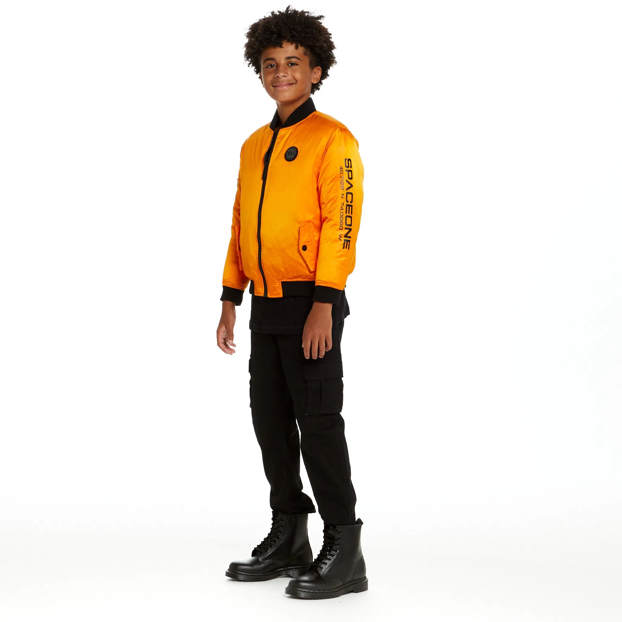 SPACEONE x Andy & Evan | Reversible Bomber Jacket | Orion Orange