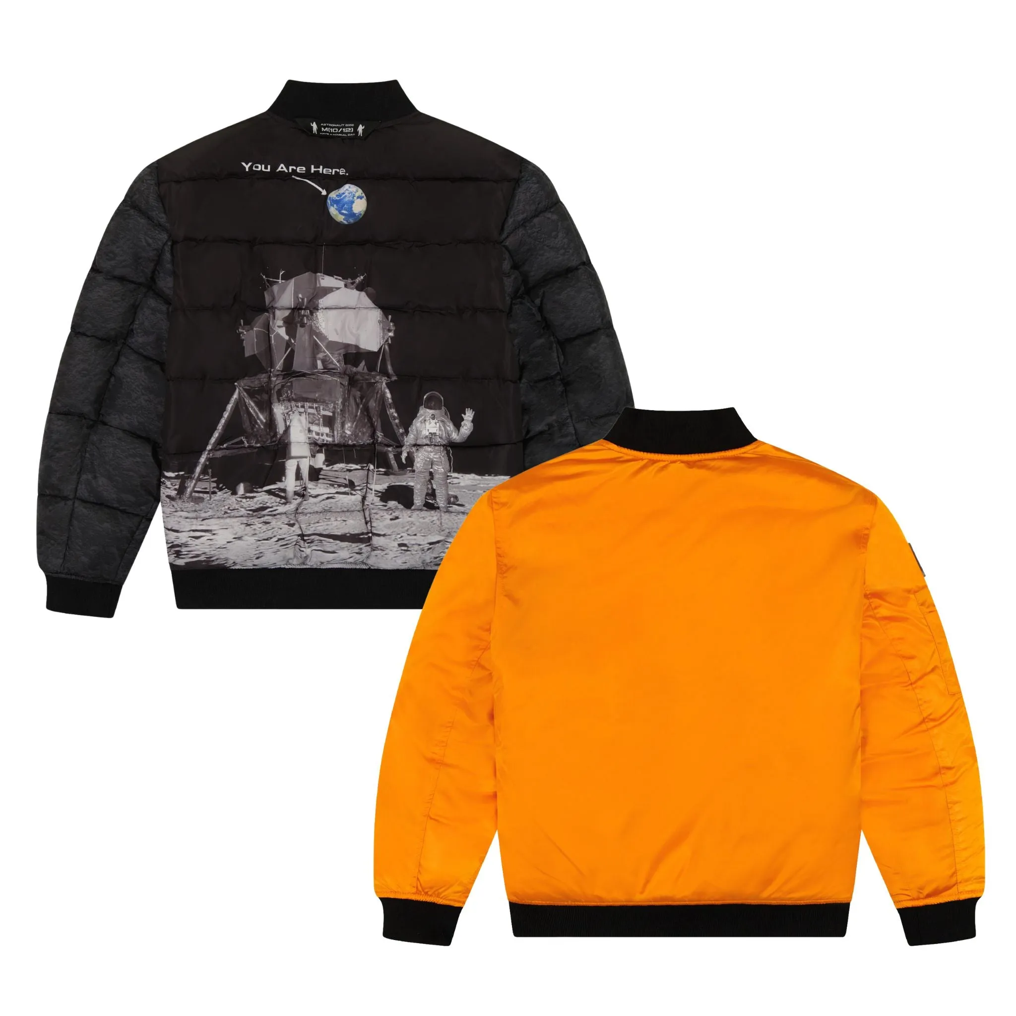 SPACEONE x Andy & Evan | Reversible Bomber Jacket | Orion Orange