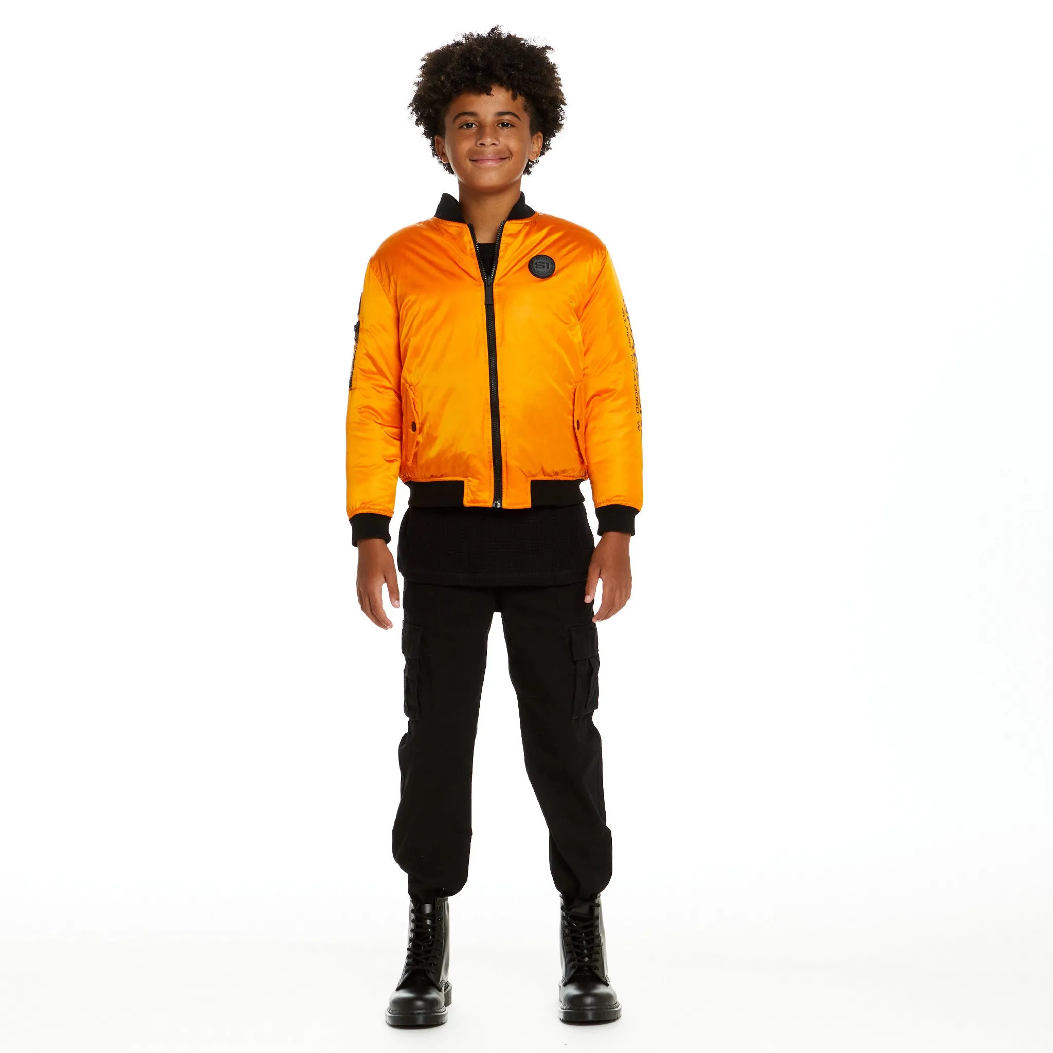 SPACEONE x Andy & Evan | Reversible Bomber Jacket | Orion Orange