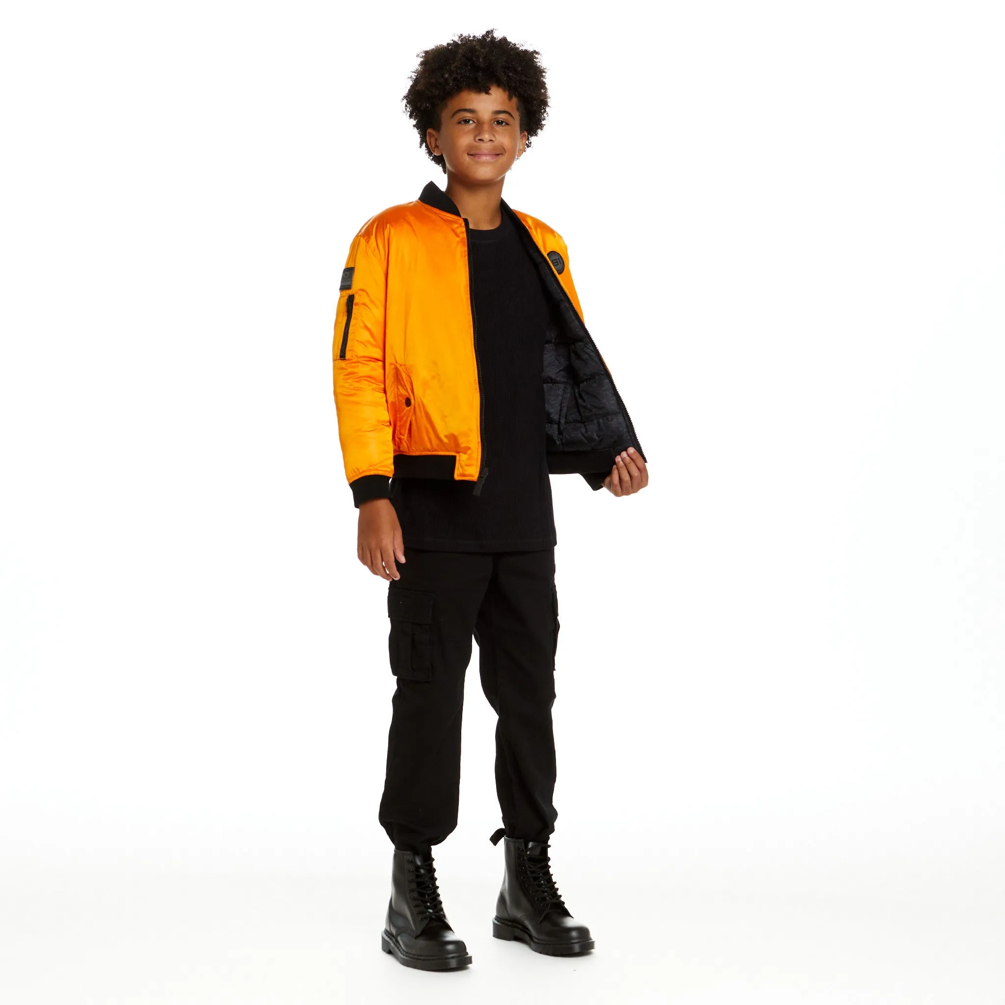 SPACEONE x Andy & Evan | Reversible Bomber Jacket | Orion Orange