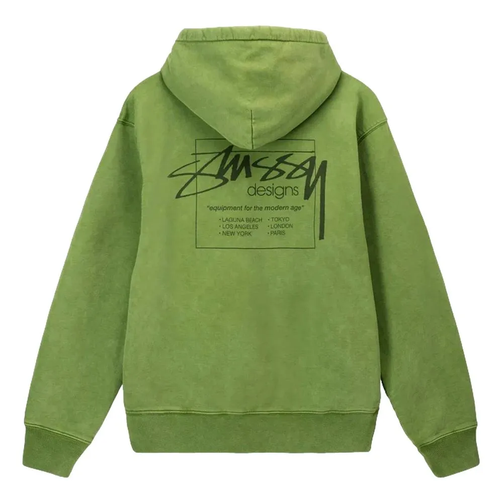 STUSSY DYED STUSSY DESIGNS HOOD-GREEN