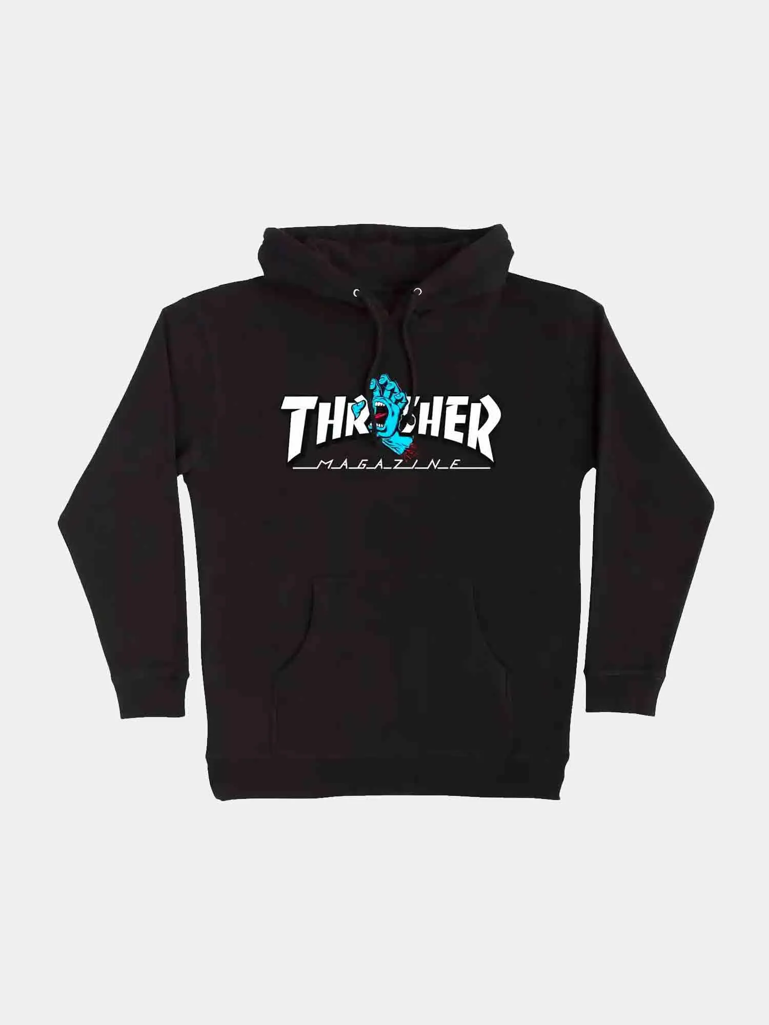 Thrasher x Santa Cruz Screaming Logo Pullover Hood - Black