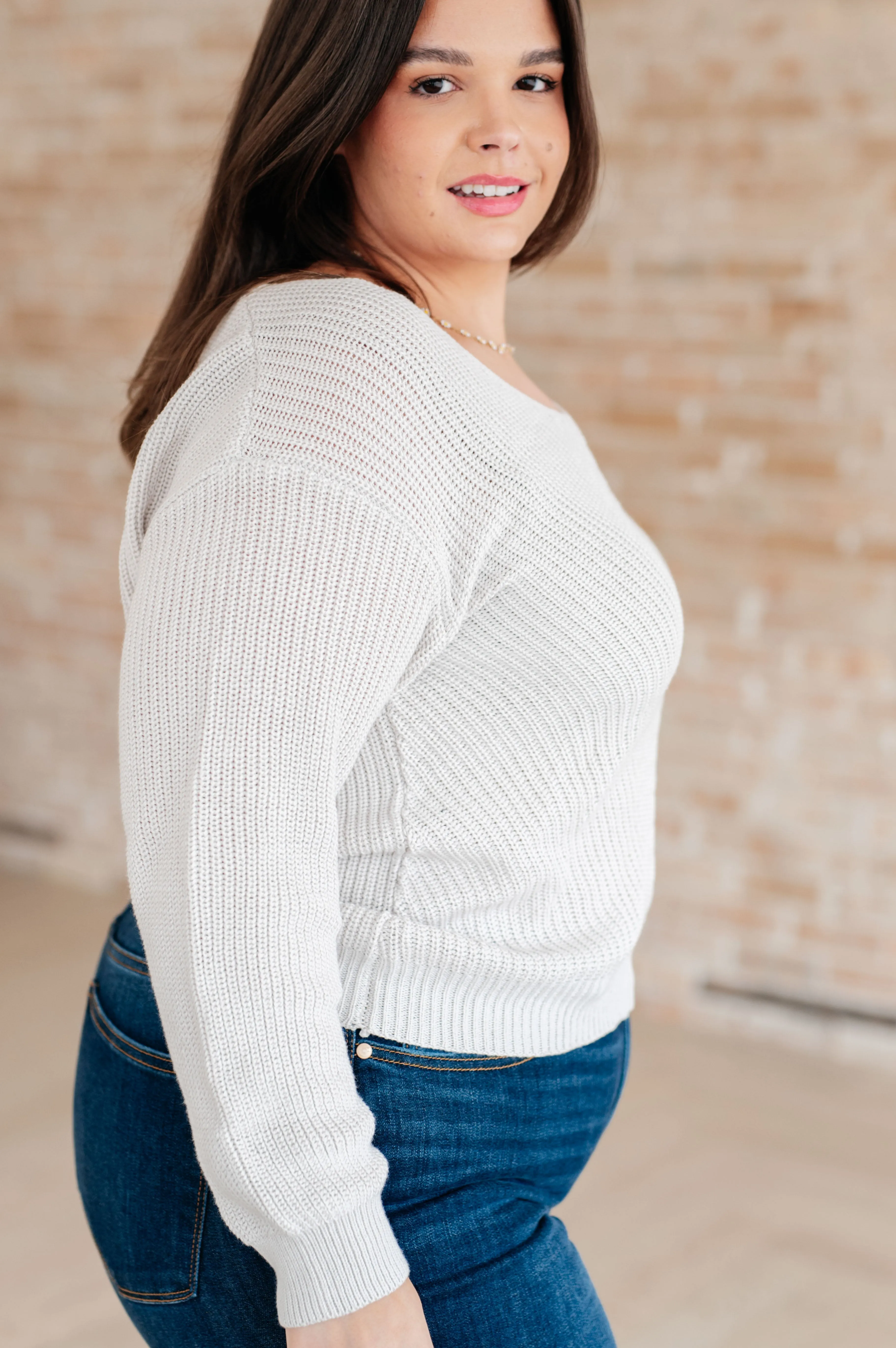 Told You So Ribbed Knit V Neck Sweater - 2/22