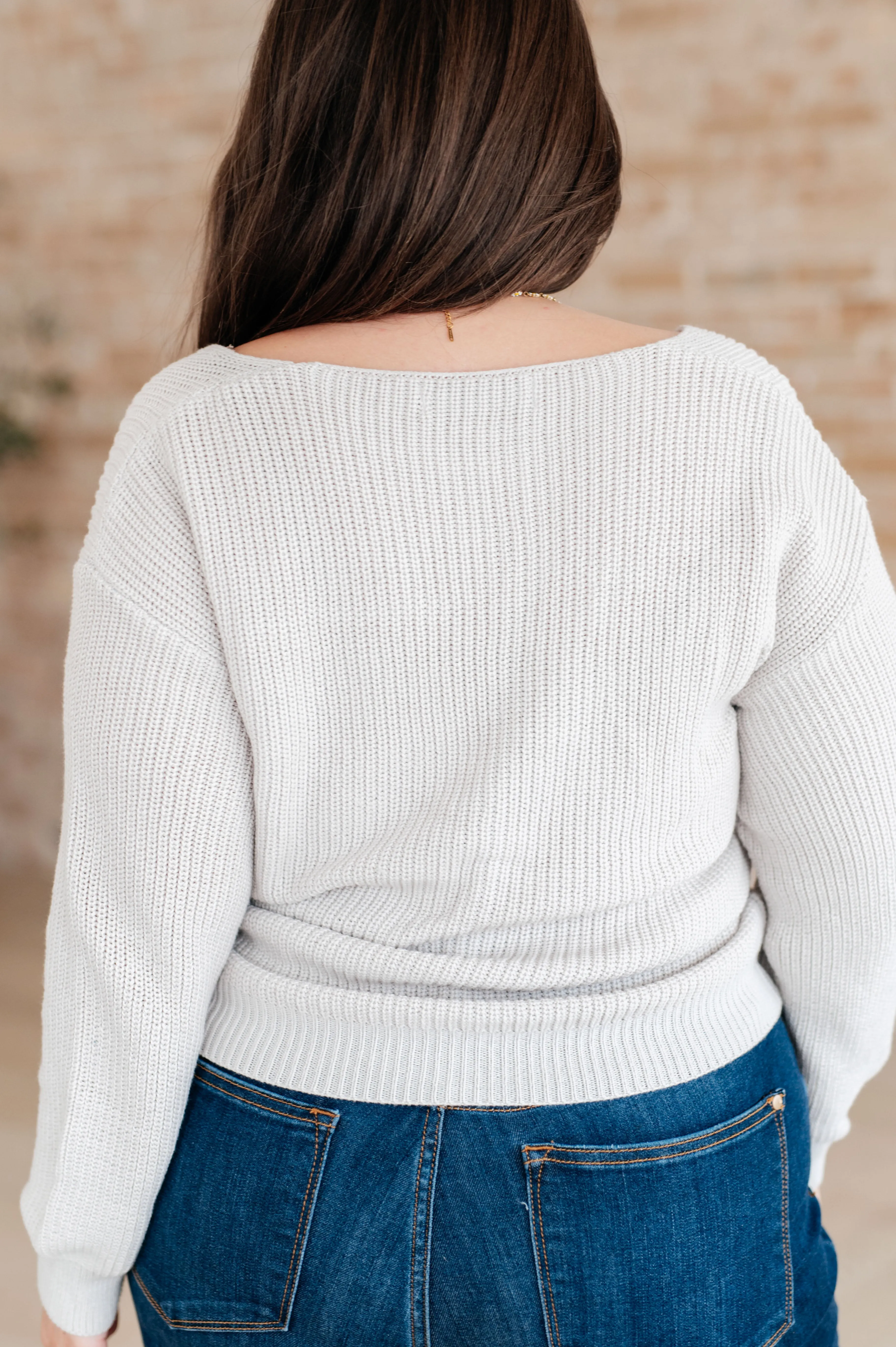 Told You So Ribbed Knit V Neck Sweater - 2/22