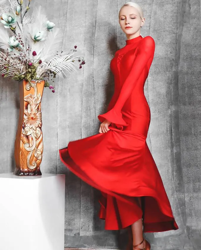 Vivid Valentine Red Ballroom Dress | 640