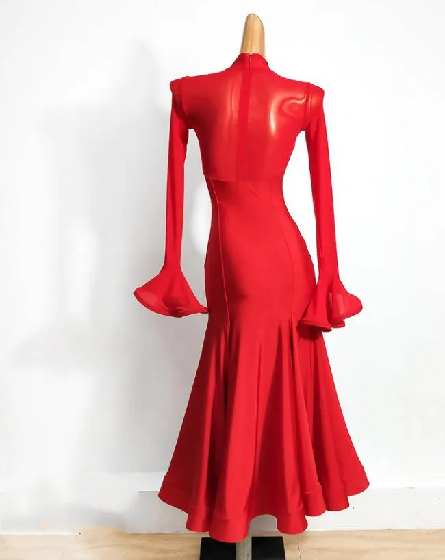 Vivid Valentine Red Ballroom Dress | 640