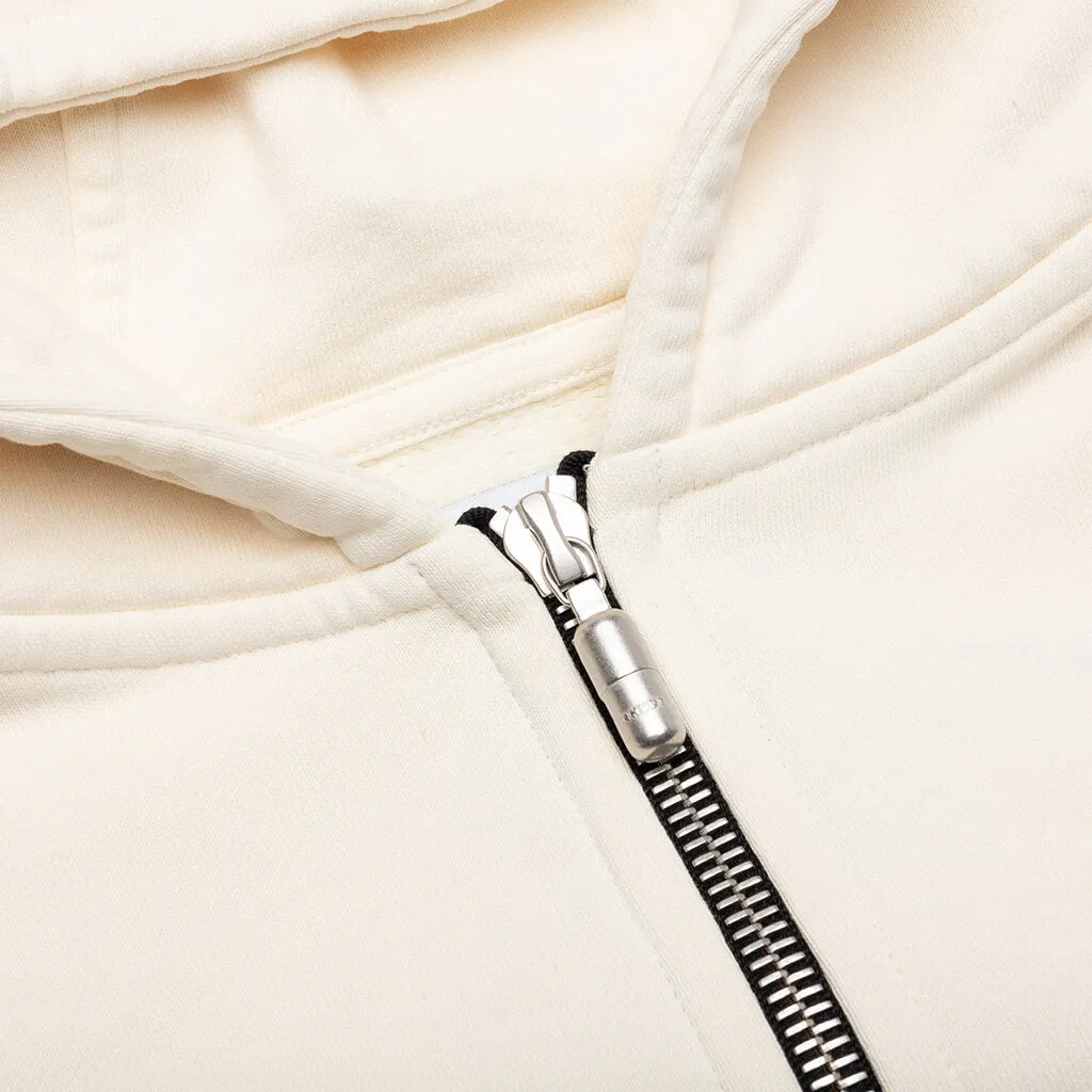 Zip Up Hoodie - Vintage White